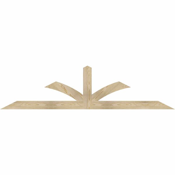 Ekena Millwork Richland Rough Sawn Timber Gable Bracket, Douglas Fir, 84"W x 21"H x 2"D x 4"F, 6/12 Pitch GBW084X21X0204RIC00RDF - main